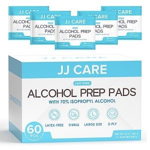 JJ CARE Large Alcohol Prep Pads, 70% Isopropyl
