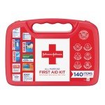 Johnson & Johnson Portable First Aid Kit, 140 Pieces