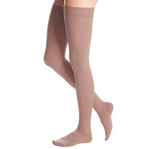 duomed Advantage, 20-30 mmHg, Thigh High with Silicone Top Band, Closed Toe