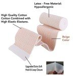 HOSPORA Latex-Free Cotton Elastic Bandage - 4" x 13-15