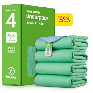 IMPROVIA® Heavy Absorbency Washable Underpads - 4 Pack