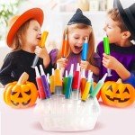 60 Pack Reusable Halloween Jello Syringes, 20ml