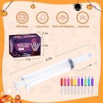 60 Pack Reusable Halloween Jello Syringes, 20ml