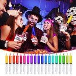 60 Pack Reusable Halloween Jello Syringes, 20ml