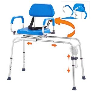 VEVOR Roll-In Bathtub Transfer Chair for Seniors