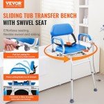 VEVOR Swivel Sliding Shower Chair for Elderly