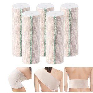 5 Rolls Large Elastic Bandage Wraps - 6 Inch