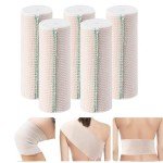 5 Rolls Large Elastic Bandage Wraps - 6 Inch