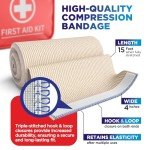 Premium 4” Elastic Compression Bandage Wrap (2pk)