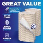 Premium 4” Elastic Compression Bandage Wrap (2pk)