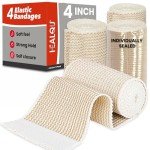 HEALQU Elastic Compression Bandage Wrap - Box of 4
