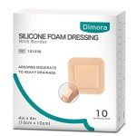 Dimora Silicone Foam Adhesive Wound Dressings 10 Pack