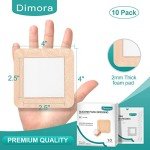 Dimora Silicone Foam Adhesive Wound Dressings 10 Pack