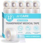 JJ CARE Clear Surgical Tape - 12 Rolls