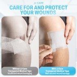 JJ CARE Clear Surgical Tape - 12 Rolls