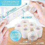 JJ CARE Clear Surgical Tape - 12 Rolls