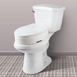 Elongated Hinged Raised Toilet Seat Riser