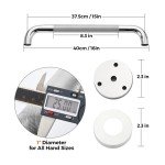 Grab Bars for Shower, 2 Pack 16-Inch Anti Slip Shower Handles for Elderly, Safety Shower Grab Bar, Stainless Steel Handicap Grab Bars for Bathroom (Polished Nickel 1" Diameter)