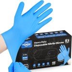 TitanFlex Heavy-Duty Blue Nitrile Gloves, Large – 100 Pack
