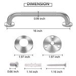 2 Pack 16 Inch Grab Bars for Bathtubs and Showers, Anti Slip Shower Grab Bars Stainless Steel Shower Handle Toilet Handicap Elderly Senior Assist Bathroom Saft Handle