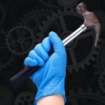 TitanFlex Heavy-Duty Blue Nitrile Gloves, Large – 100 Pack