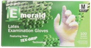 Medium Powder-Free Latex Medical Gloves - Emerald