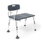 Adjustable Bath Transfer Bench for Seniors, Gray