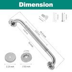 2 Pack 16 Inch Grab Bars for Bathtubs and Showers, Safety Bathroom Shower Grab Bars for Seniors Holds up to 500LBs, Handicap Grab Bars Stainless Steel, Anti Slip Shower Handle for Wall, Elderly