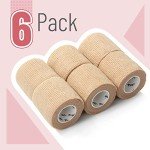 Self-Adhesive Skin-Colored Bandage Wrap - 6 Pack