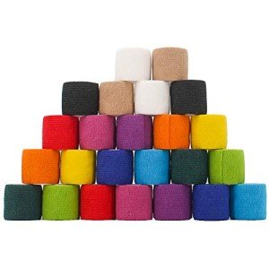 24 Pack Breathable Self-Adherent Cohesive Bandage Wrap