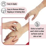 Self-Adhesive Skin-Colored Bandage Wrap - 6 Pack