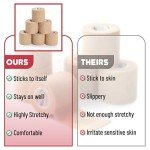 Self-Adhesive Skin-Colored Bandage Wrap - 6 Pack