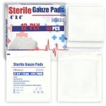 60 Pack Sterile 4x4 Large Gauze Pads