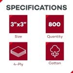 Dealmed 3" x 3" Non-Woven Gauze Sponge Pads