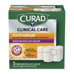 Curad SoothePlus Baking Soda Rolled Gauze, 5 Count