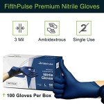 Medium Navy Nitrile Disposable Medical Gloves, 100 Count