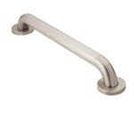 Moen Peened Slip-Resistant Finish Bathroom Safety 18-Inch Grab Bar with Concealed Screws for Elderly or Handicapped, R8918P