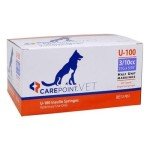 CarePoint Vet U-100 Insulin Syringes, 100 Count