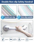2-Pack Suction Cup Grab Bars for Showers