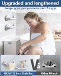 2-Pack Suction Cup Grab Bars for Showers
