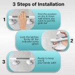 12-Inch Suction Cup Shower Grab Bar for Safety