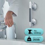 12-Inch Suction Cup Shower Grab Bar for Safety