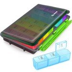 AUVON Weekly Pill Organizer - 7 Day Portable Case