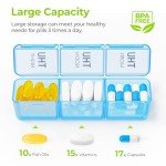 AUVON Weekly Pill Organizer - 7 Day Portable Case