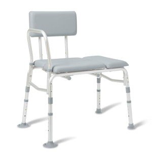 Height Adjustable Padded Transfer Bench for Safety
