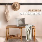 ENKEZI Adjustable Shower Stool with Storage Shelf