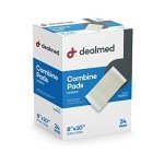 Dealmed Sterile Abdominal Combine Pads, 8x10 in, 24/Box