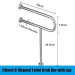 24-Inch Stainless Steel Toilet Grab Bar