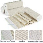 LotFancy 6" Elastic Compression Bandage Wraps - 4 Pack