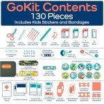 Kids' Travel First Aid Kit - 130 Pieces